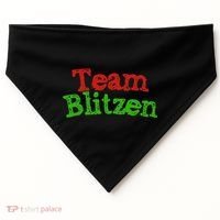 Team Blitzen Funny Reindeer Graphic Gift USA-Made Doggie Bandana thumb 0