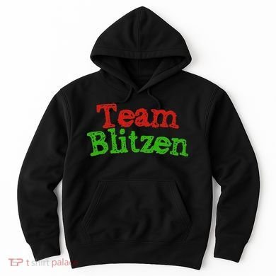 Team Blitzen Funny Reindeer Graphic Gift Hoodie