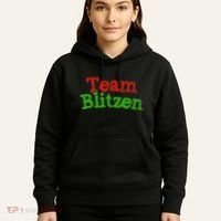 Team Blitzen Funny Reindeer Graphic Gift Hoodie thumb 5