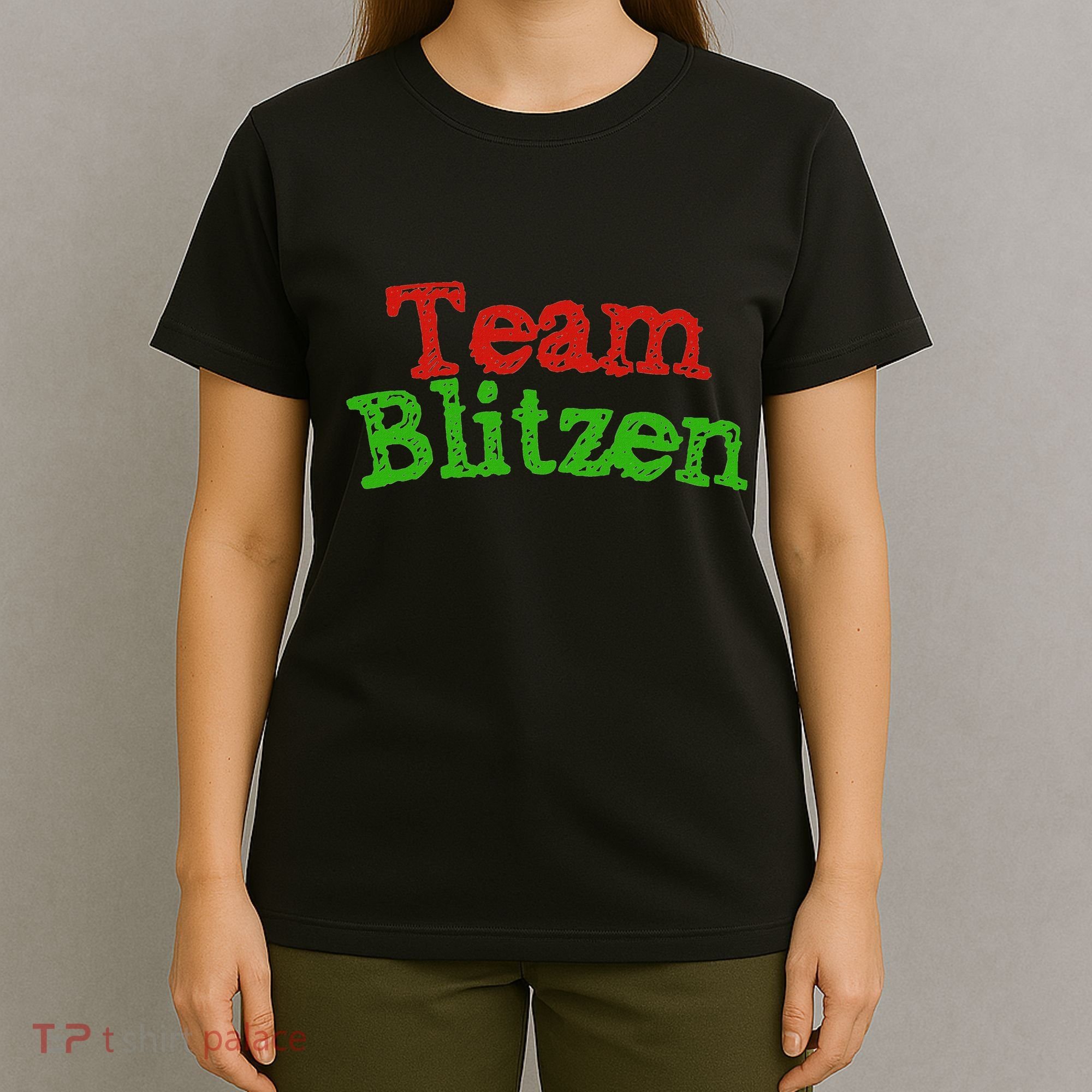 Team Blitzen Funny Reindeer Graphic Gift T-Shirt