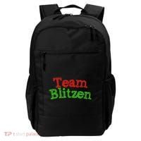 Team Blitzen Funny Reindeer Graphic Gift Backpack thumb 0