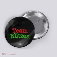 Team Blitzen Funny Reindeer Graphic Gift Button thumb 0