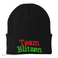 Team Blitzen Funny Reindeer Graphic Gift Beanie thumb 0