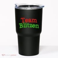 Team Blitzen Funny Reindeer Graphic Gift Tumbler thumb 0