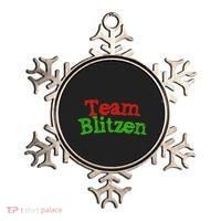 Team Blitzen Funny Reindeer Graphic Gift Ornament thumb 0