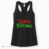 Team Blitzen Funny Reindeer Graphic Gift Women's Tank Top thumb 0