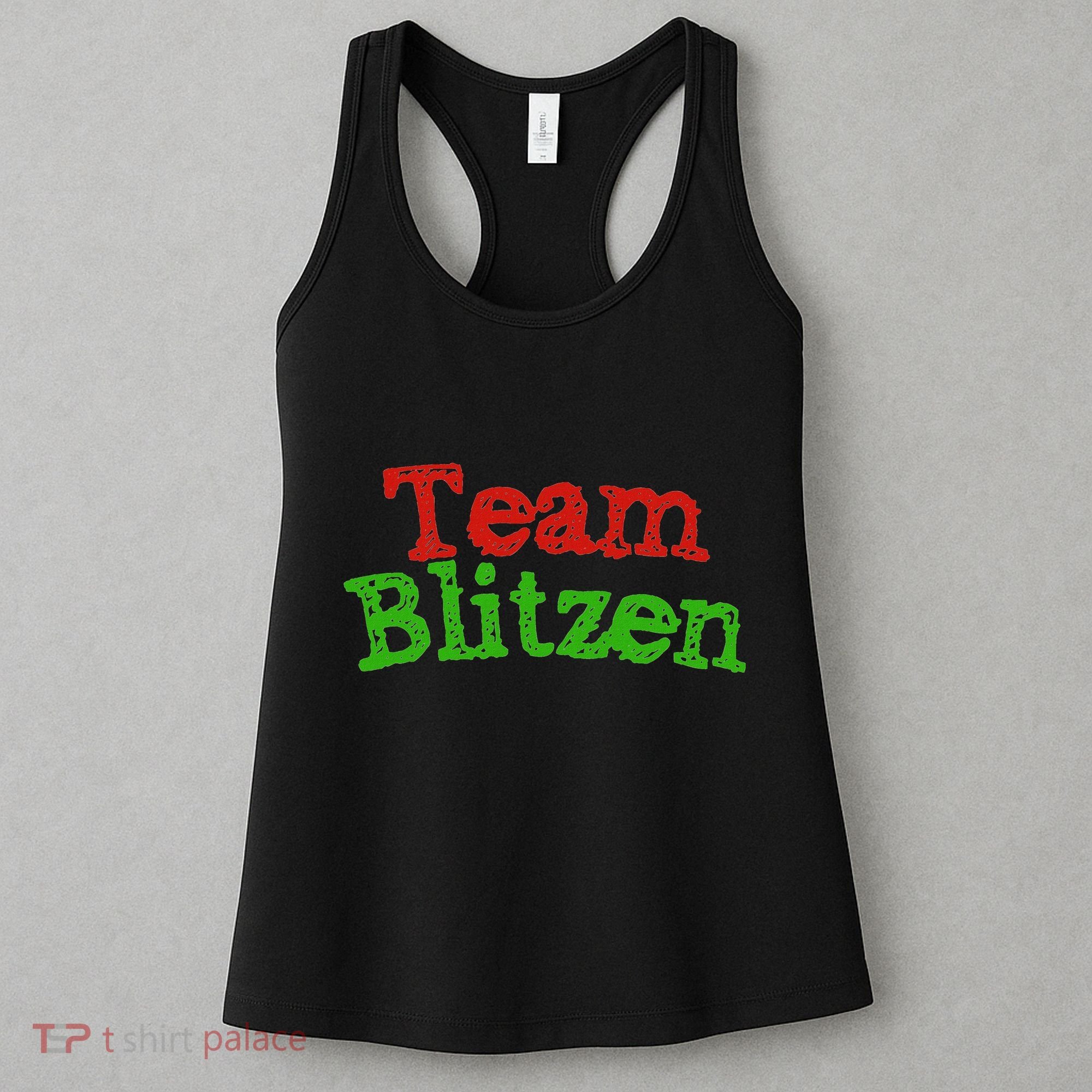 Team Blitzen Funny Reindeer Graphic Gift Women's Tank Top