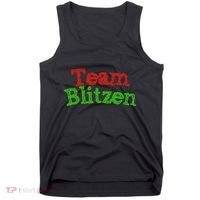 Team Blitzen Funny Reindeer Graphic Gift Tank Top thumb 0