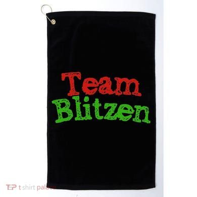 Team Blitzen Funny Reindeer Graphic Gift Golf Towel