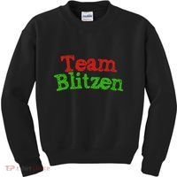 Team Blitzen Funny Reindeer Graphic Gift Kids Sweatshirt thumb 0