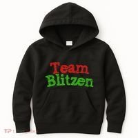 Team Blitzen Funny Reindeer Graphic Gift Kids Hoodie thumb 0