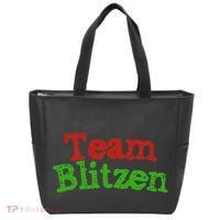 Team Blitzen Funny Reindeer Graphic Gift Tote Bag thumb 0