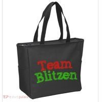 Team Blitzen Funny Reindeer Graphic Gift Tote Bag thumb 2