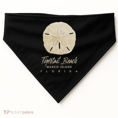 Tigertail Beach Florida Shelling Gift Souvenir Sand Dollar USA-Made Doggie Bandana