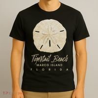 Tigertail Beach Florida Shelling Gift Souvenir Sand Dollar T-Shirt thumb 3