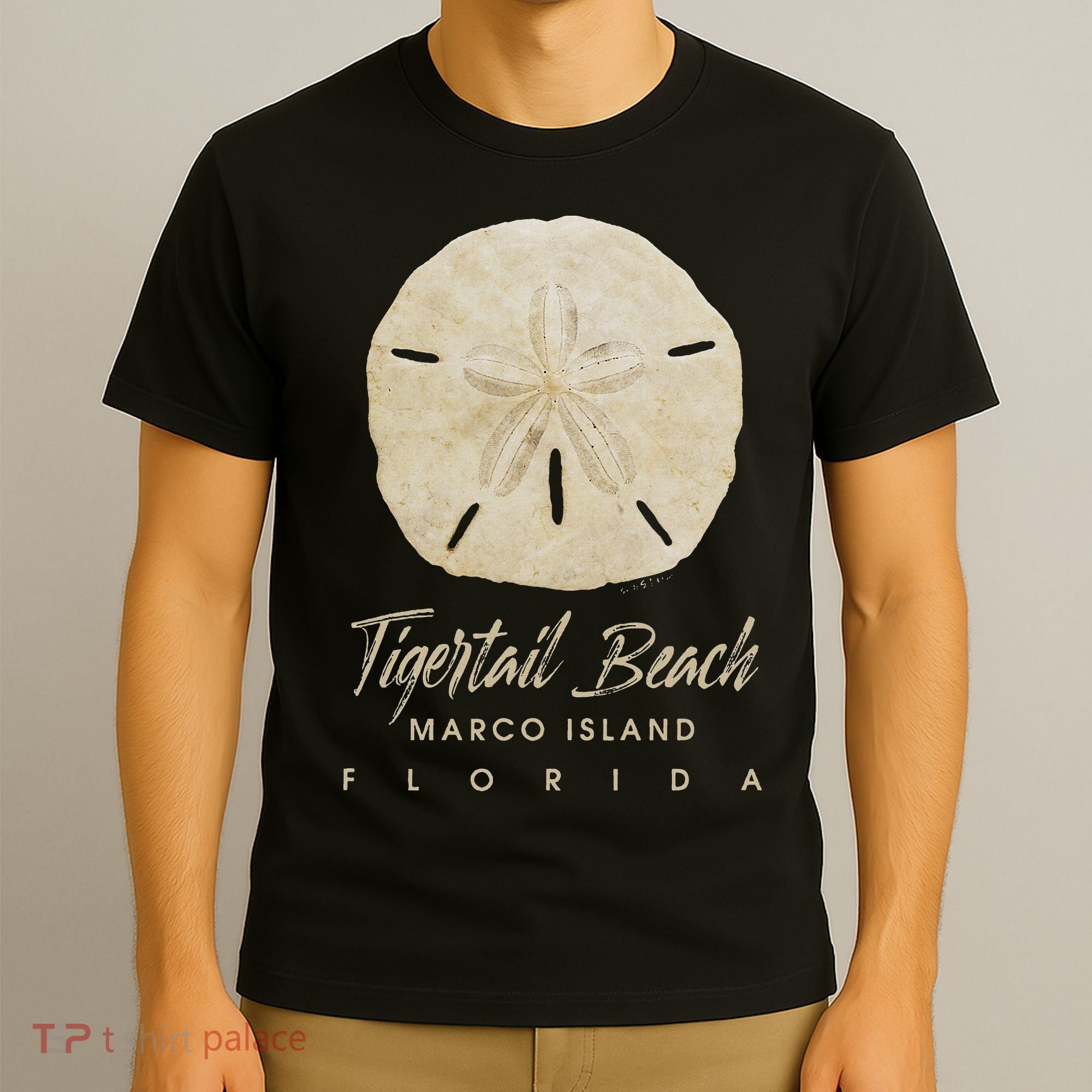 Tigertail Beach Florida Shelling Gift Souvenir Sand Dollar T-Shirt