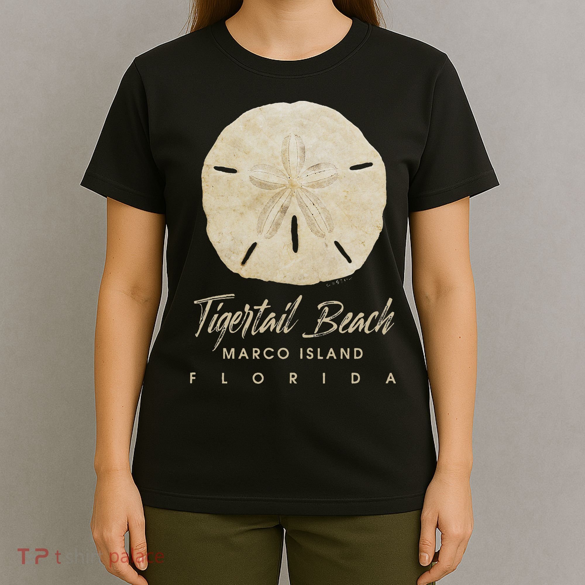 Tigertail Beach Florida Shelling Gift Souvenir Sand Dollar T-Shirt