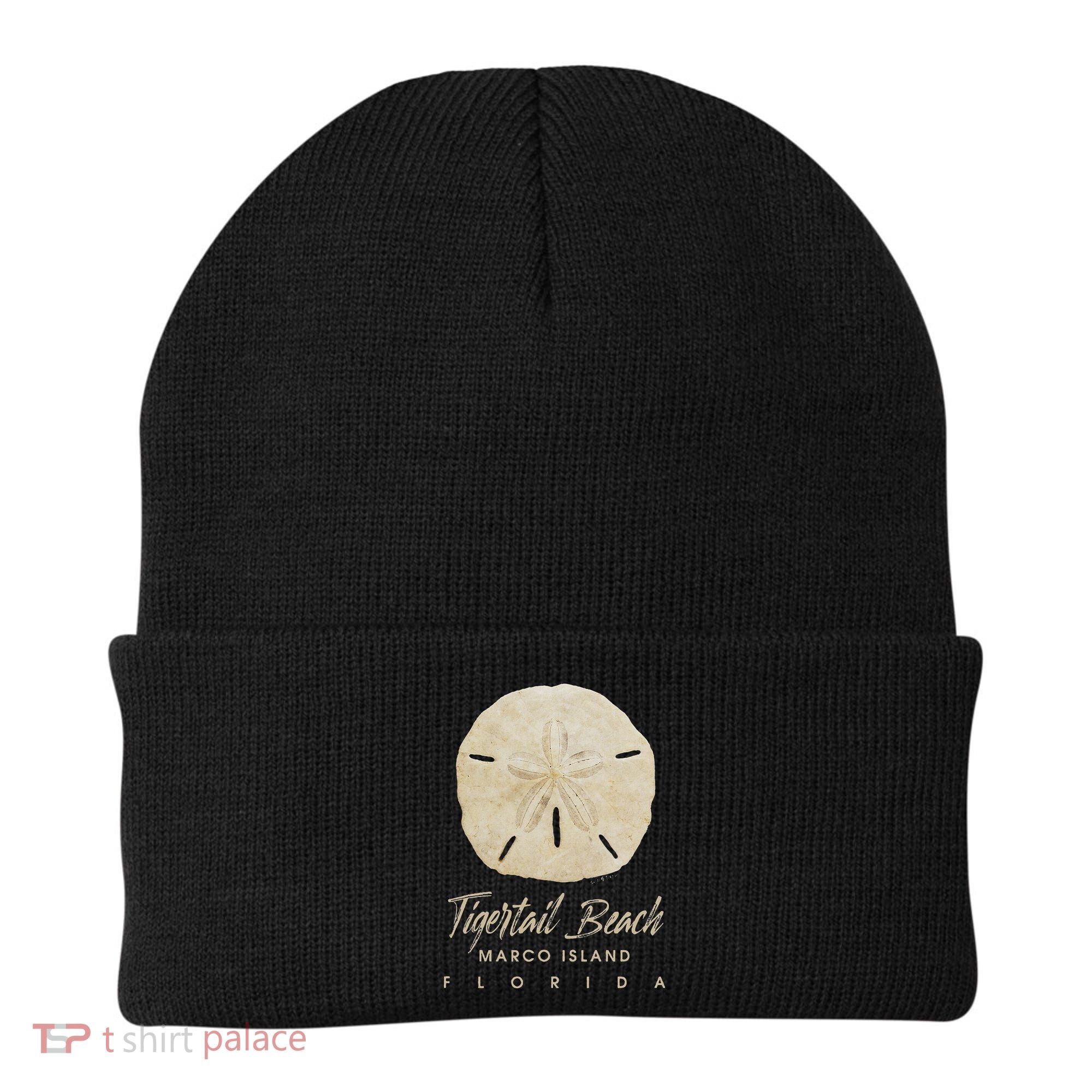 Tigertail Beach Florida Shelling Gift Souvenir Sand Dollar Beanie