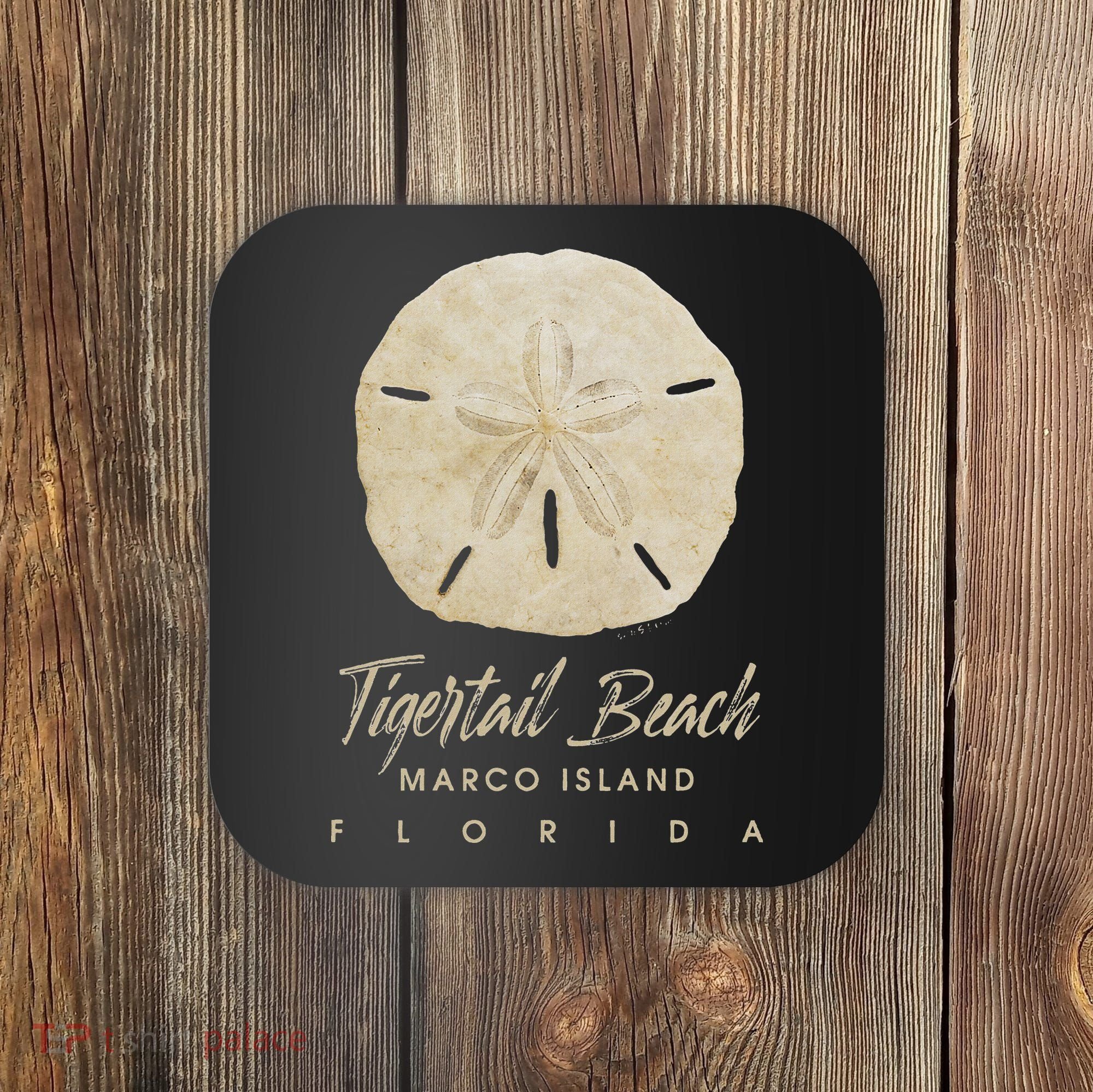Tigertail Beach Florida Shelling Gift Souvenir Sand Dollar Coaster