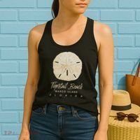 Tigertail Beach Florida Shelling Gift Souvenir Sand Dollar Women's Tank Top thumb 2