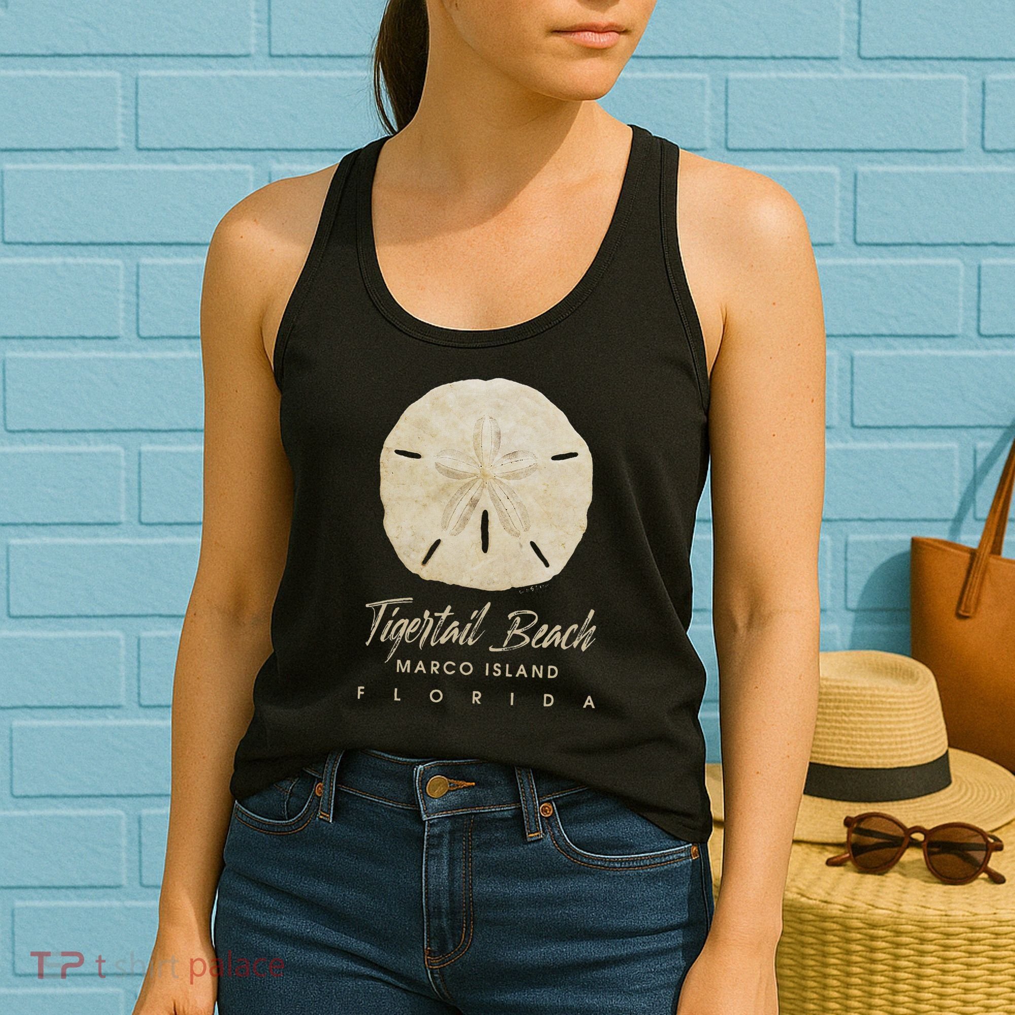 Tigertail Beach Florida Shelling Gift Souvenir Sand Dollar Women's Tank Top