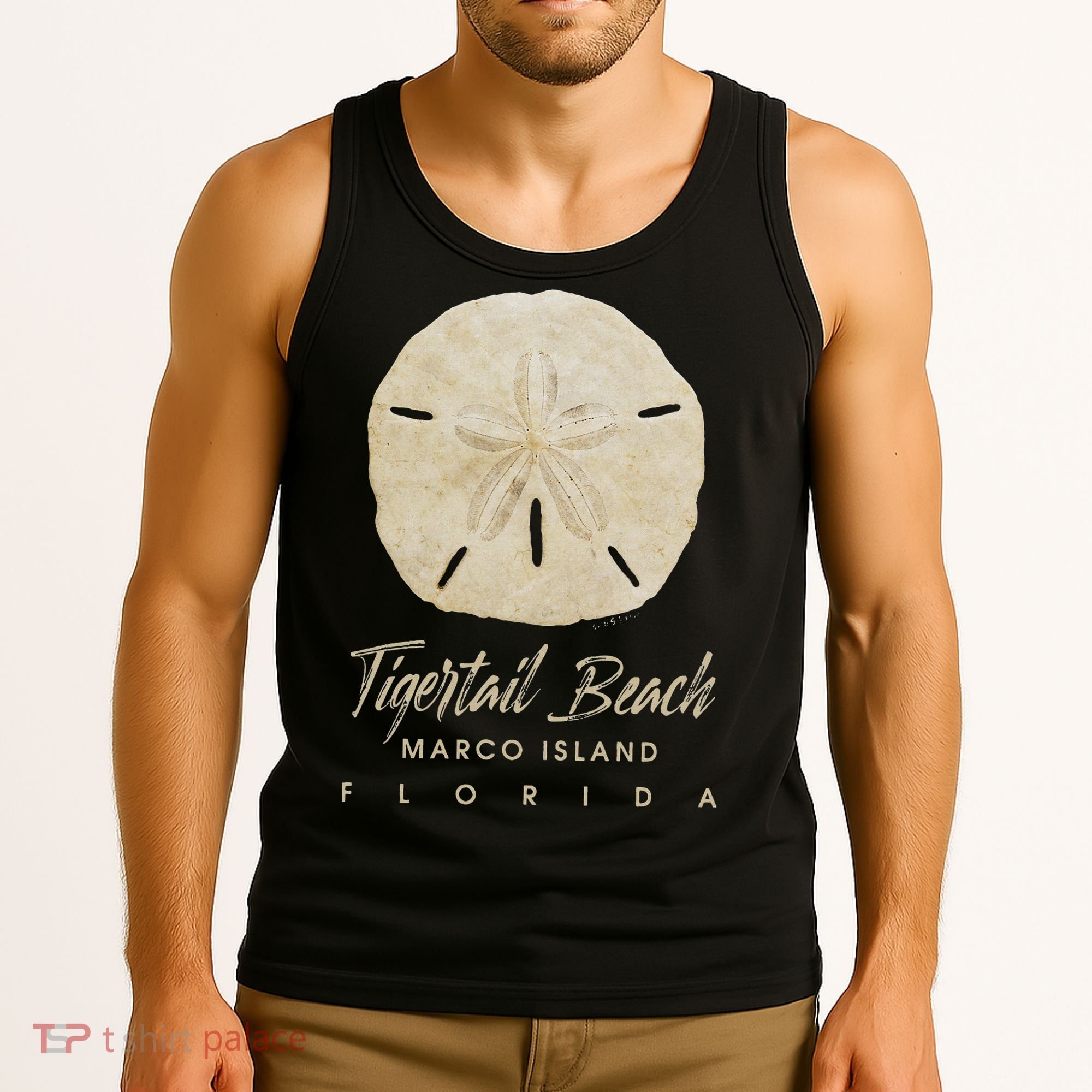 Tigertail Beach Florida Shelling Gift Souvenir Sand Dollar Tank Top