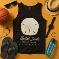 Tigertail Beach Florida Shelling Gift Souvenir Sand Dollar Tank Top thumb 4