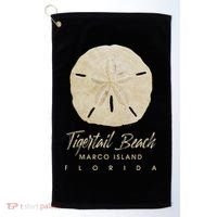 Tigertail Beach Florida Shelling Gift Souvenir Sand Dollar Golf Towel thumb 0