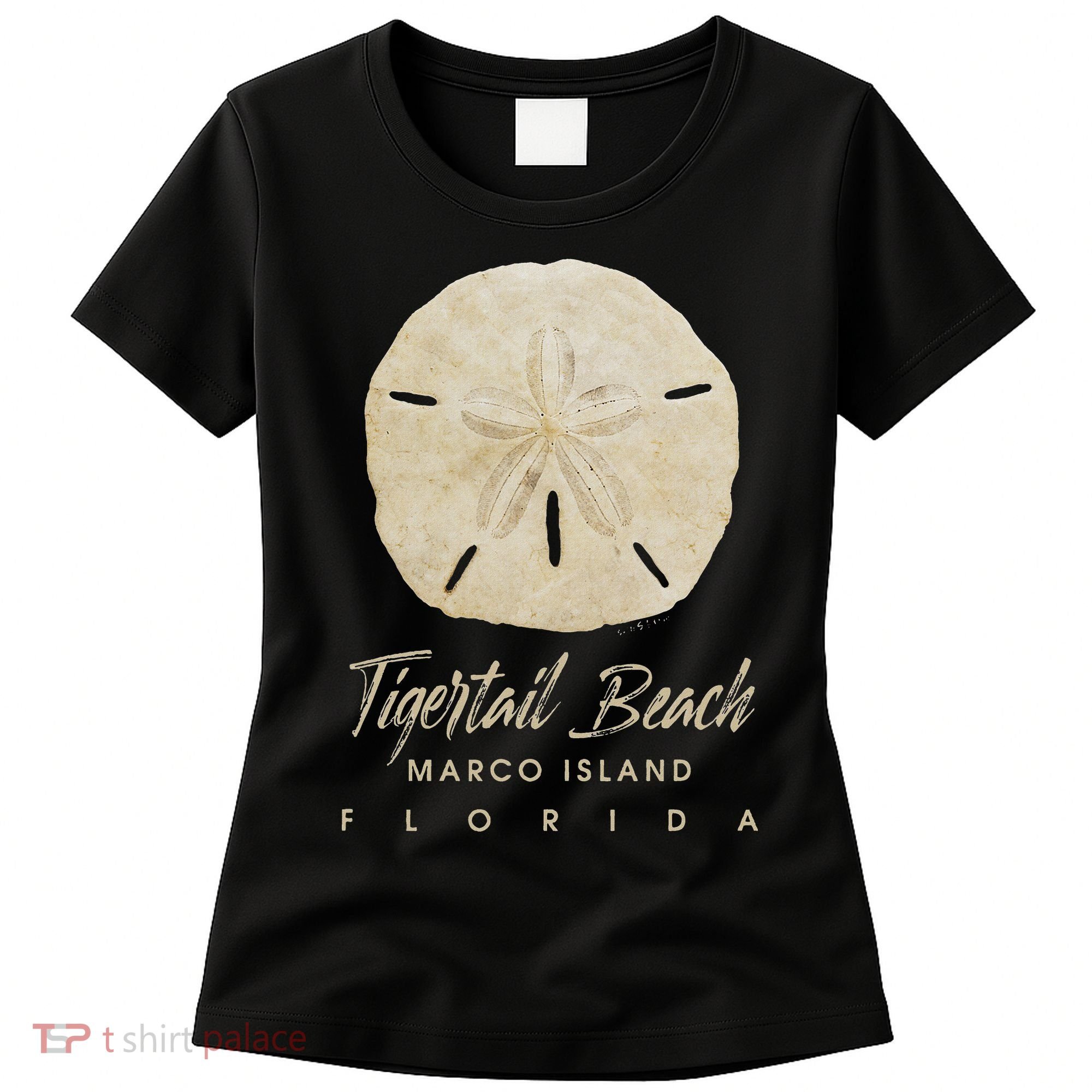 Tigertail Beach Florida Shelling Gift Souvenir Sand Dollar Women's T-Shirt