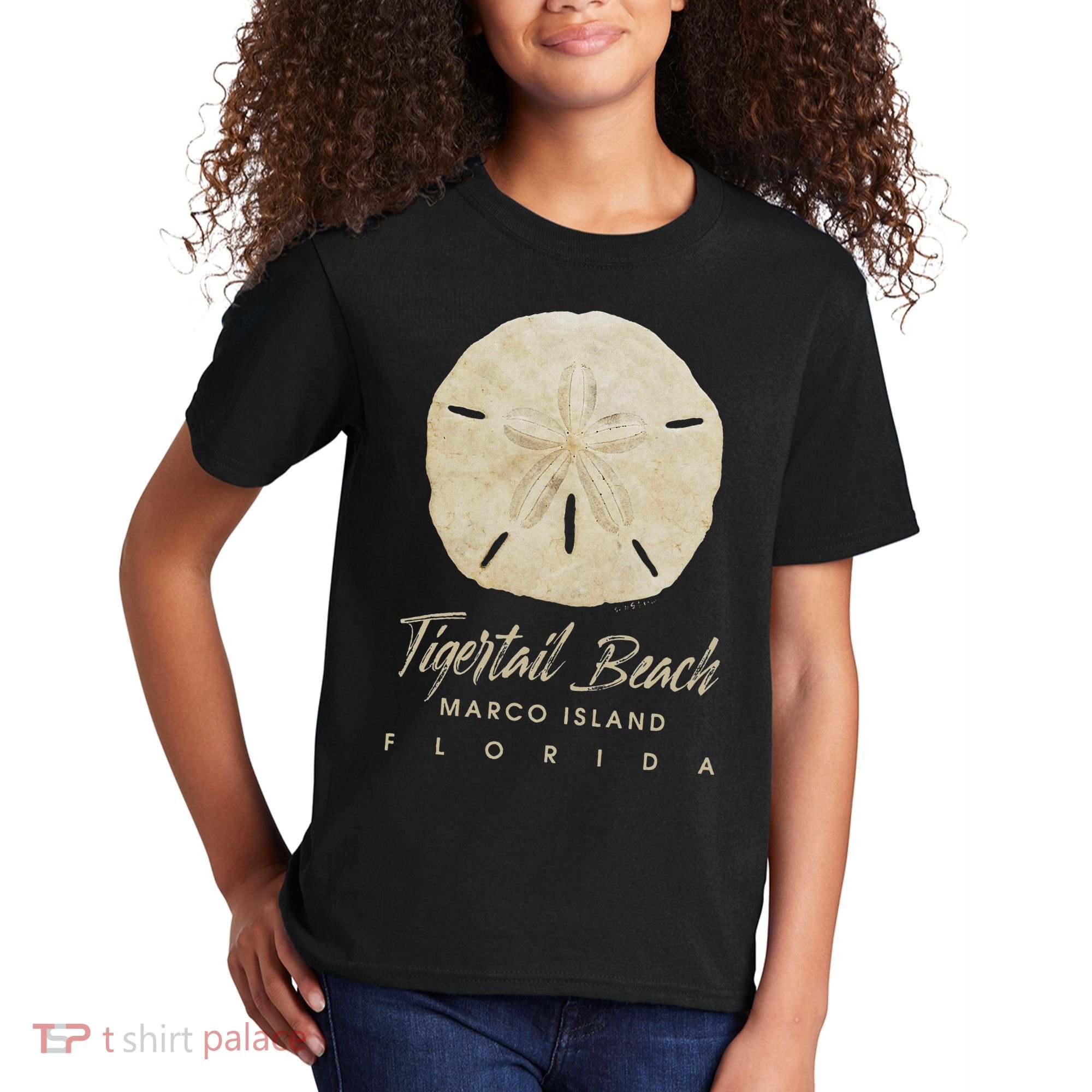 Tigertail Beach Florida Shelling Gift Souvenir Sand Dollar Kids T-Shirt