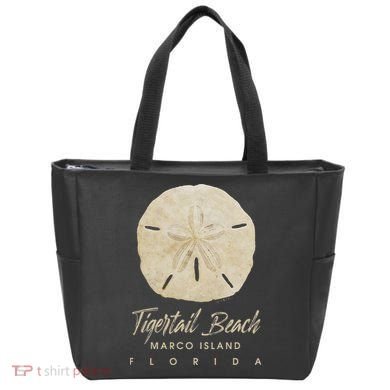 Tigertail Beach Florida Shelling Gift Souvenir Sand Dollar Tote Bag