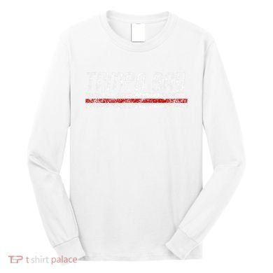 Tampa Bay Florida Retro Vintage Weathered Stripe Throwback Long Sleeve Shirt