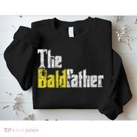 The Baldfather Funny Birthday For Bald Sweatshirt thumb 2