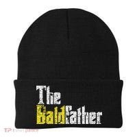 The Baldfather Funny Birthday For Bald Beanie thumb 0