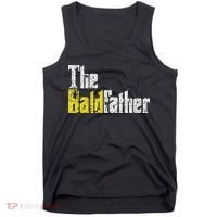 The Baldfather Funny Birthday For Bald Tank Top thumb 0