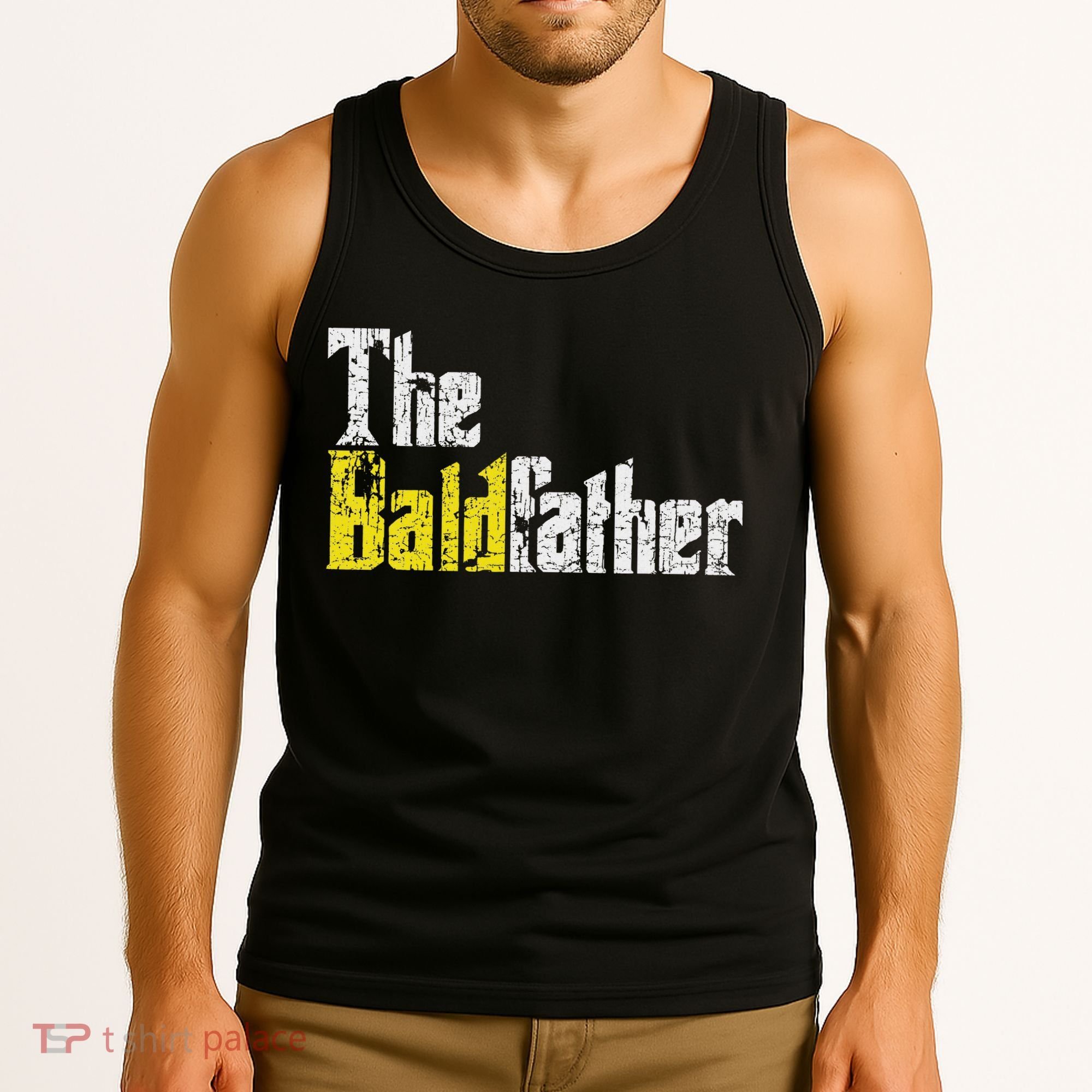 The Baldfather Funny Birthday For Bald Tank Top