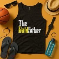 The Baldfather Funny Birthday For Bald Tank Top thumb 4