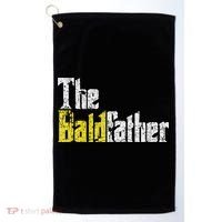 The Baldfather Funny Birthday For Bald Golf Towel thumb 0