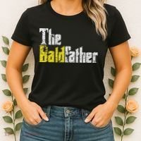The Baldfather Funny Birthday For Bald Women's T-Shirt thumb 2