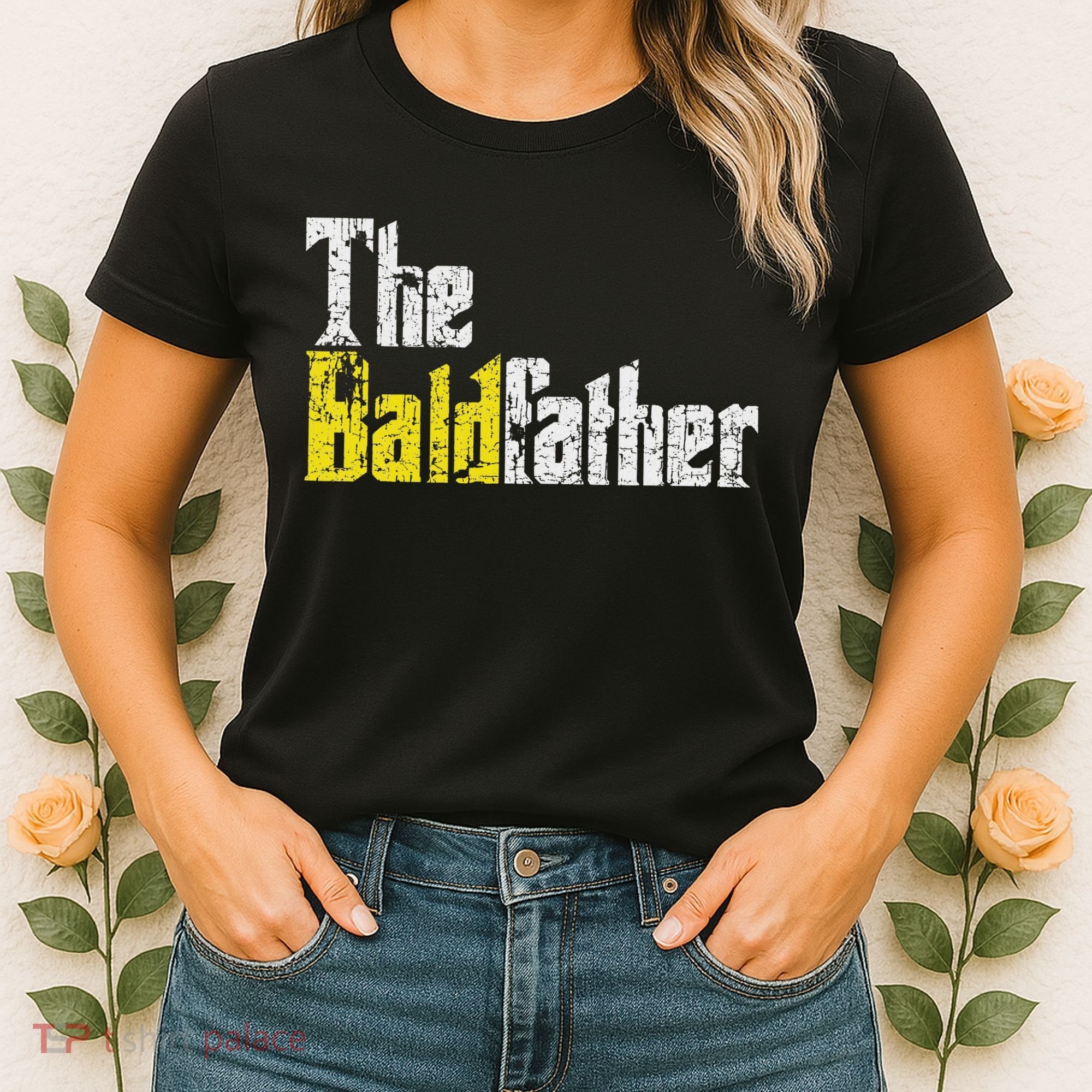 The Baldfather Funny Birthday For Bald Women's T-Shirt