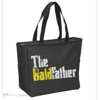 The Baldfather Funny Birthday For Bald Tote Bag thumb 2