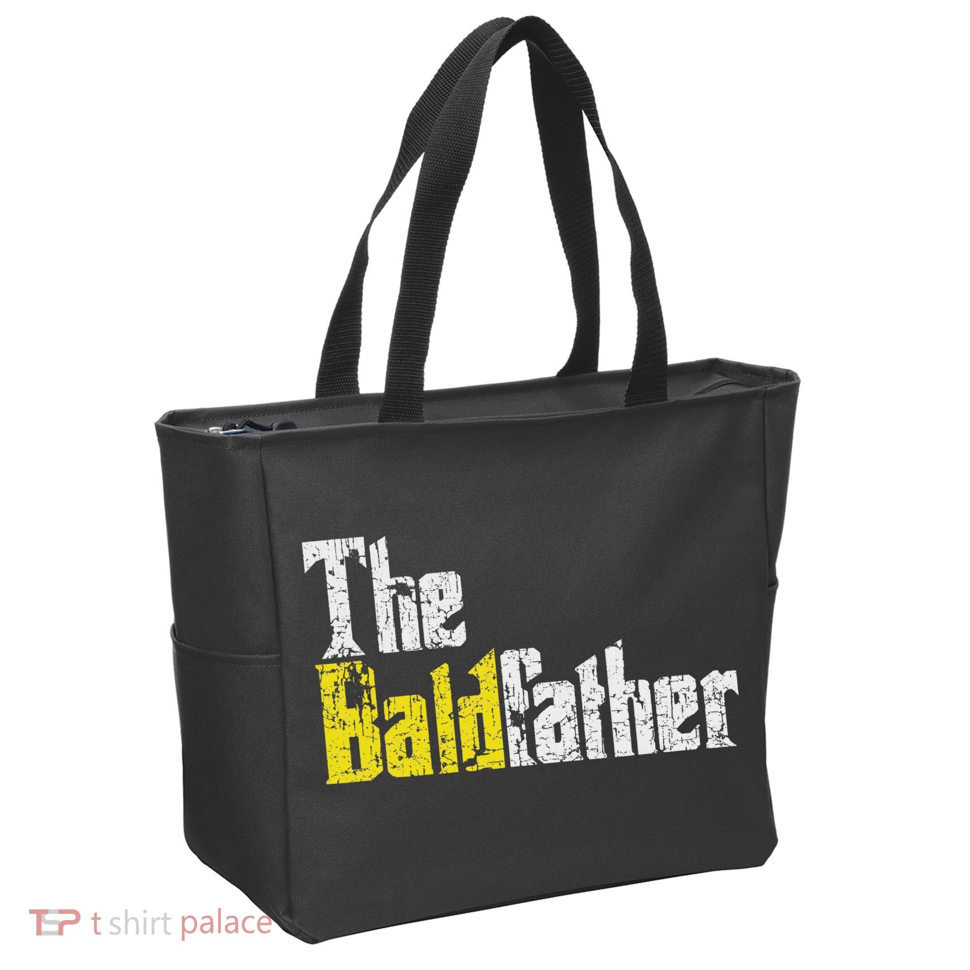 The Baldfather Funny Birthday For Bald Tote Bag
