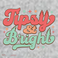 Tipsy & Bright Festive Graphic The Baniff Cuffed Pom Beanie thumb 2