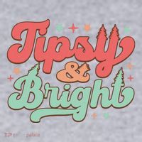 Tipsy & Bright Festive Graphic Women's Racerback Cropped Tank thumb 2