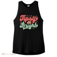 Tipsy & Bright Festive Graphic Ladies PosiCharge Tri-Blend Wicking Tank thumb 0