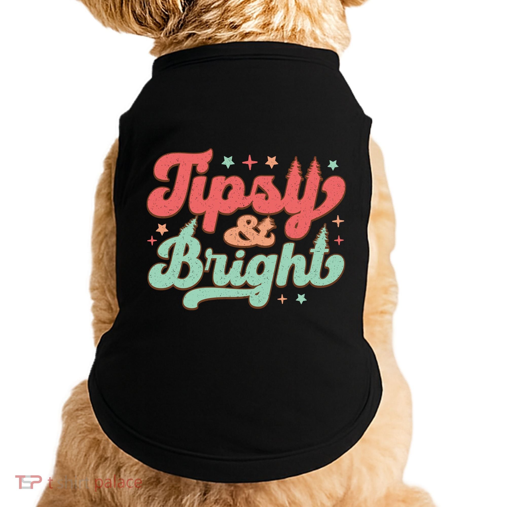 Tipsy & Bright Festive Graphic Doggie Tank