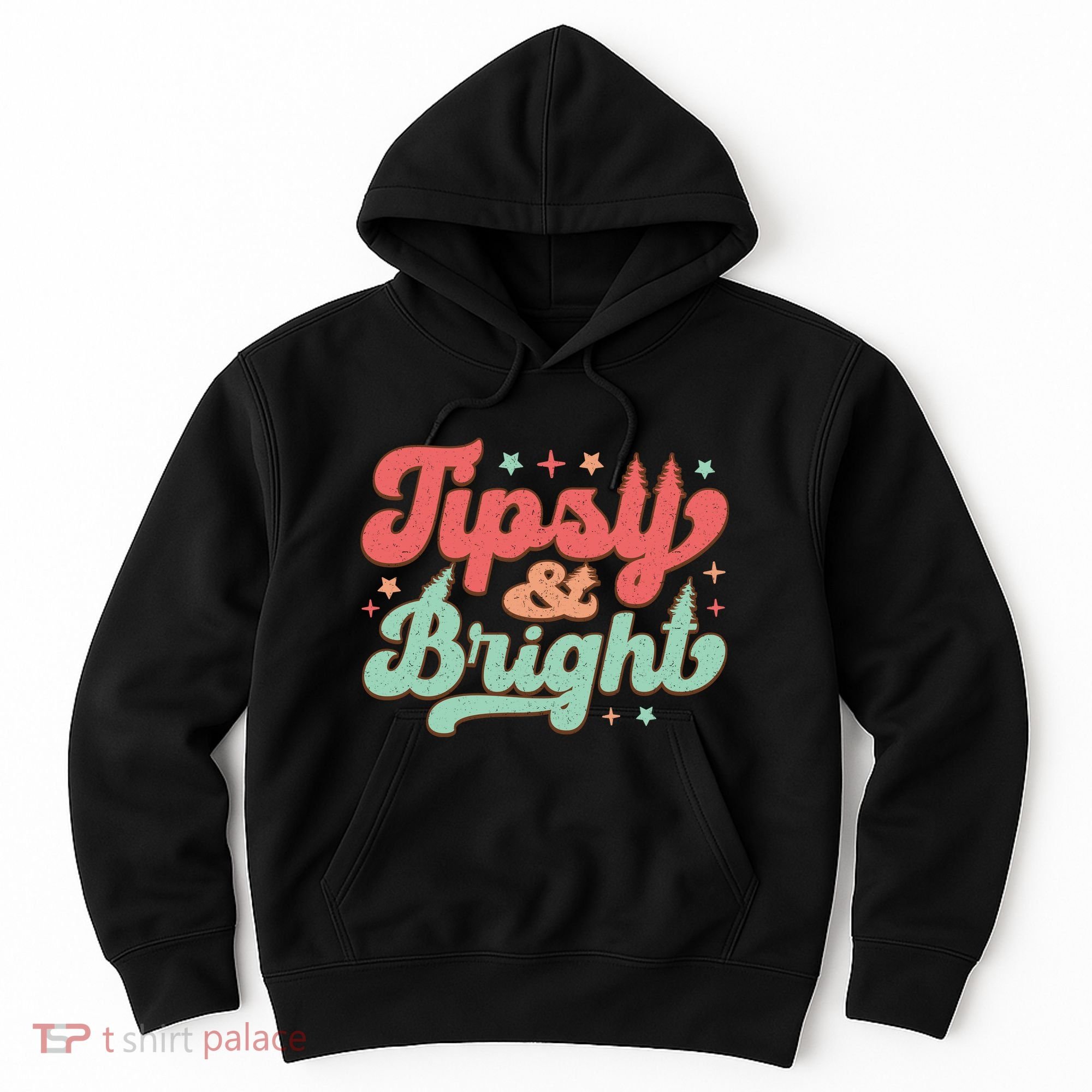 Tipsy & Bright Festive Graphic Hoodie