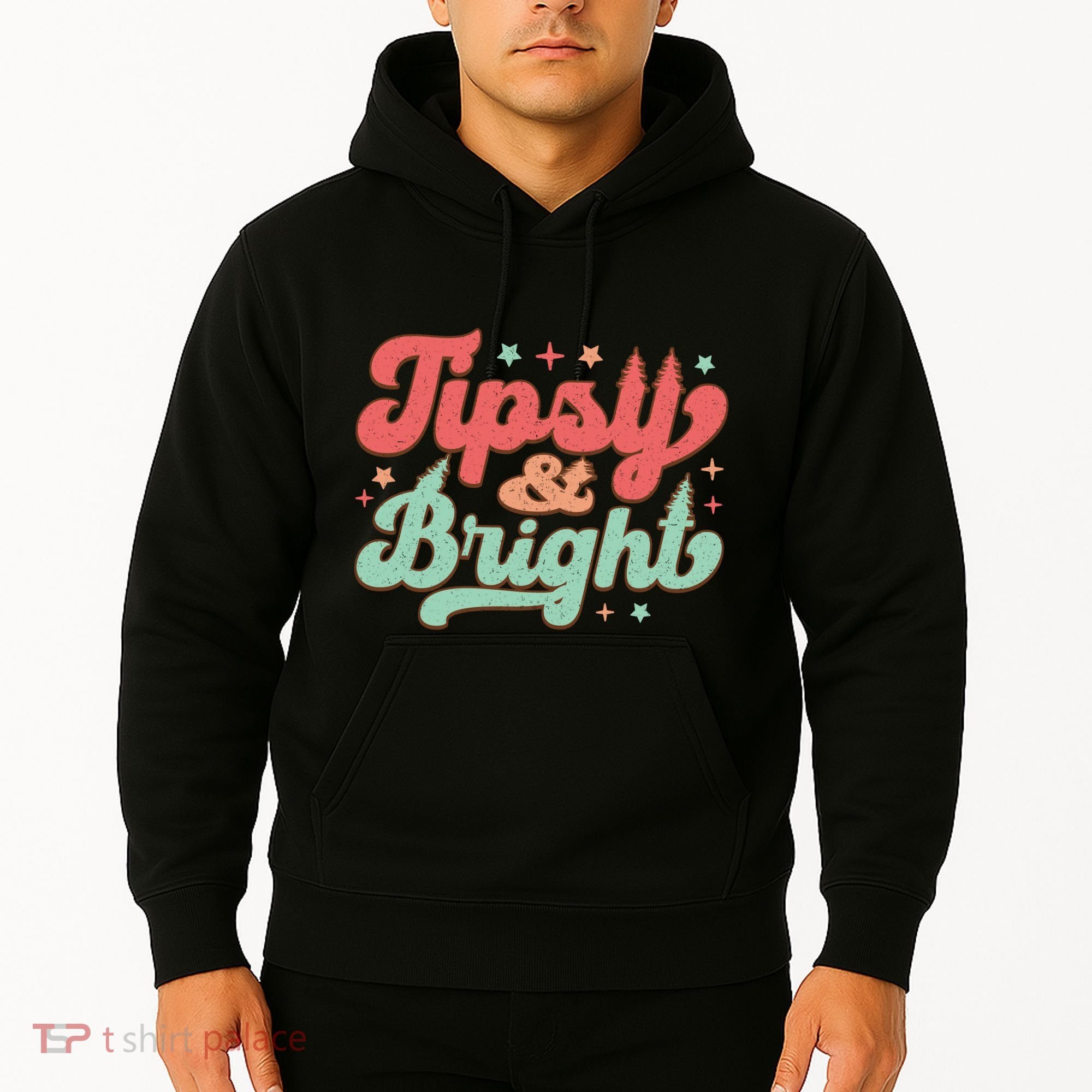 Tipsy & Bright Festive Graphic Hoodie