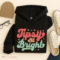 Tipsy & Bright Festive Graphic Hoodie thumb 4
