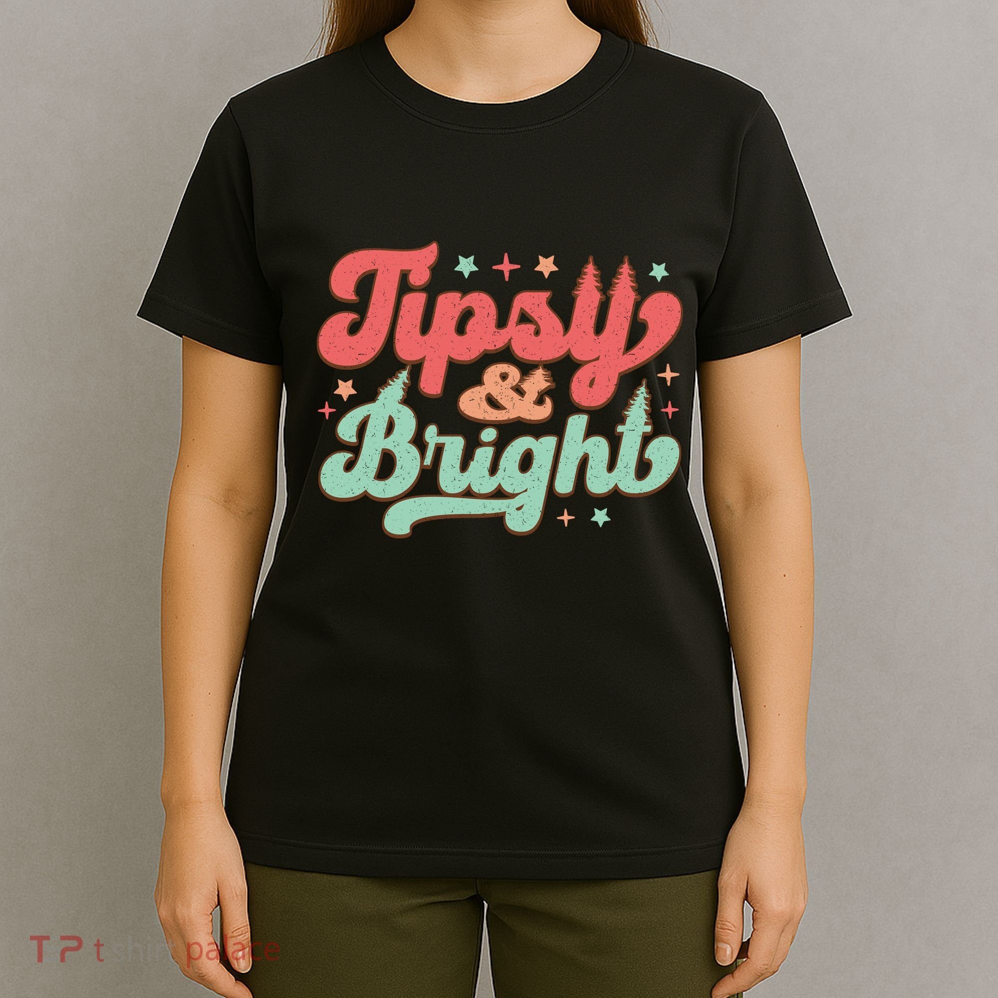 Tipsy & Bright Festive Graphic T-Shirt
